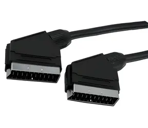 MediaRange čierna / SCART kábel / Samec-samec / 1,4 m