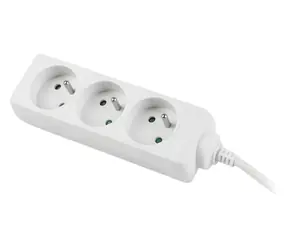 Lanberg PS0 biela / Predlžovací prívod / 3 zásuvky / 3 m / 230 V / bez vypínača
