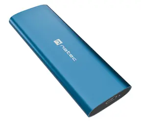 Natec RHINO M.2 NVMe Lite obzorová modrá / Externý box pre SSD / M.2 NVMe / Hliníkové telo / USB-C / 10 Gbps