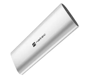 Natec Rhino M.2 NVMe Lite strieborná / Externý box pre SSD / USB-C 3.2 Gen 2 / 10 Gb / s / do 10 TB / hliníkové telo