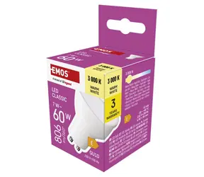 GP MET LED žiarovka MR16 GU10 7W 806lm teplá biela / Žiarovka / 3000K / 100 ° / Nestmievateľná