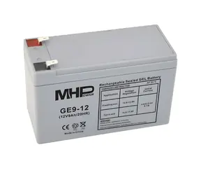 Carspa MHPower GE9-12 / Gélový akumulátor / VRLA GÉL / 12V/9Ah / Faston F2 6,3mm / Deep Cycle