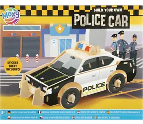 MOXY 3D puzzle Policajné auto / Bez lepidla / Prírodný materiál