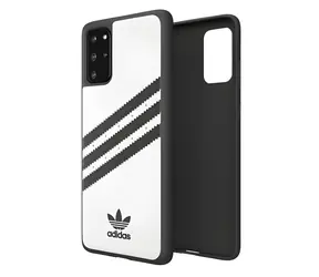Adidas OR Moulded Case bielo-čierna / Puzdro / Samsung Galaxy S20+ / PU materiál