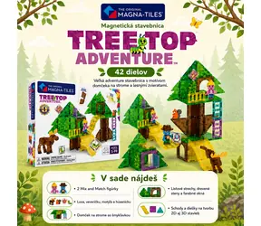 MAGNA-TILES Magnetická stavebnica Treetop Adventure / 42 dielikov / od 3 rokov