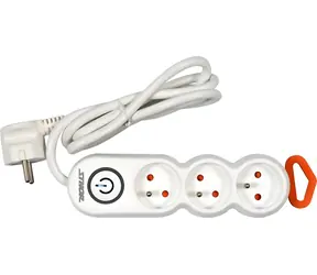 STHOR Predlžovací kábel kancelársky / Predlžovací kábel / 3 zásuvky / 1,5 m / s vypínačom / 3500 W