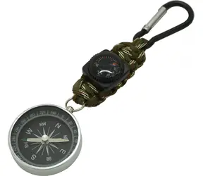 Cattara Prívesok OUTDOOR s teplomerom a kompasom / Prívesok / paracord / karabínka / 16 cm