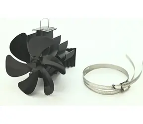 Cattara THRONE čierna / Krbový ventilátor / na dymovod 160 mm / termoelektrický