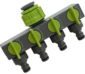 Garvia Rozdeľovač hadicový 4X CLICK / Rozdeľovač / 4X regulácia prietoku / ABS plast