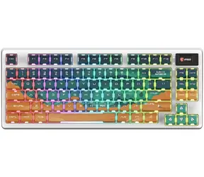 MSI FORGE GK600 TKL White Mars / Herná klávesnica / drôtová / US layout / podsvietená / 83 kláves