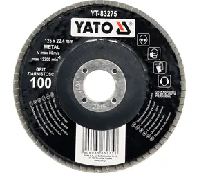 YATO Lamelový brúsny kotúč na kov / Brúsny kotúč / 125 x 22,4 mm / Zrnitosť P120