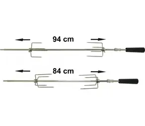 Cattara Grilovacia ihla 84-94 cm / Grilovacia ihla / Prierez 8x8 mm / Úchyt 6x6 mm / Nerezová oceľ