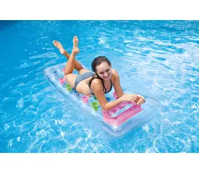 INTEX 59894 ružová / Nafukovacie lehátko do vody / 188 x 71 cm / do 80 kg