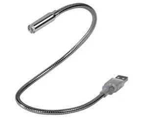 PremiumCord USB lampička strieborná / USB lampička / 35 cm / 0,9 W