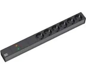 Bachmann zásuvkový panel 19" čierna / Zásuvkový panel / 6x zásuvka / 19" rack / bez vypínača