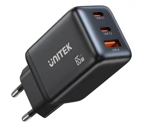 Unitek P1130ABK01- EU čierna / Nabíjačka / 1x USB-A / 2x USB-C / 3,25 A