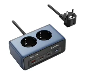 Colorway Predlžovací prívod s prepäťovou ochranou / Predlžovací prívod 230V / 2x Schuko / 2x USB-C 45W / 1x USB-A / 2m