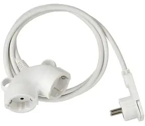 Brennenstuhl Predlžovací kábel biely / Predlžovací prívod / 2 zásuvky / 3 m / H05VV-F 3G1,5