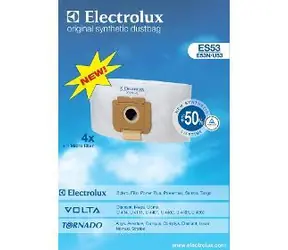 Electrolux ES 53 / Vrecká do vysávača / 4 ks + mikrofilter / pre Bolero, Filio, Tango, Powermax, Power PLUS