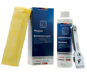 BOSCH Sada na údržbu sklokeramických varných dosiek / Čistiaca sada / 250 ml + škrabka + handrička