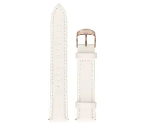 Garett univerzálny remienok 18 mm biela, zlaté zapínanie / Remienok / ekokoža / pre Garett VIVA, ROSE