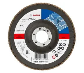 BOSCH X431 / Lamelový brúsny kotúč / P80 / 125 mm / Otvor 22,23 mm