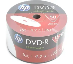 HP DVD- R 50 ks (HPP1650-) / DVD R médium / 4,7 GB / 16x / Spindl balenie