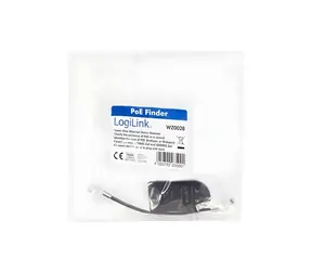 Snímač stavu PoE napájania / PoE tester / Inline / 2x RJ-45 / Čierna
