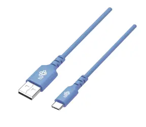 USB-C - USB-A kábel silikónový 1 m modrá
