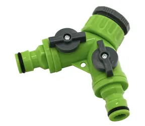 Garvia Rozdeľovač hadicový Y 1/2" - 3/4" / Rozdeľovač / 2 výstupy / rýchlospojky / uzáver
