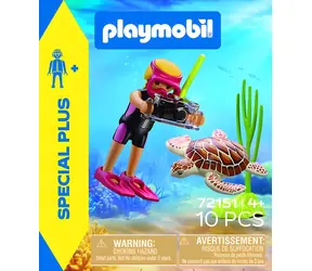 Playmobil Figúrka Vacation on the beach 72151 Potápačka so korytnačkou / Special PLUS