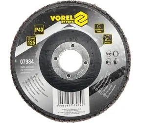 Vorel Lamelový brúsny kotúč 125 mm P40 / Brúsny kotúč / Zrnitosť P40