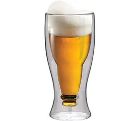 Maxxo Beer 350 ml / Termo pohárik / borosilikátové sklo, dvojitá stena