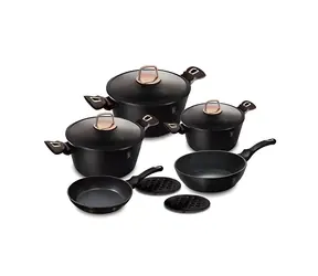 BERLINGERHAUS Sada riadu s mramorovým povrchom Black Rose Collection / Sada riadu / 10 ks