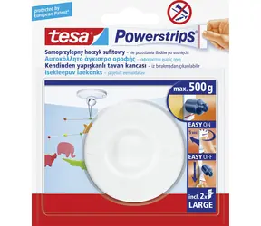 Tesa háčik samolepiaci stropný biely otočný / háčik / nosnosť 0,5 kg / do interiéru