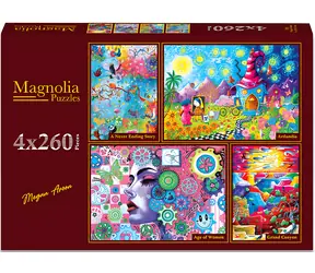 MAGNOLIA Puzzle Nekonečný príbeh, Umelecký svet, Sila žien a Grand Canyon / 4x260 dielikov