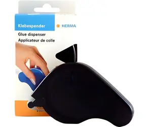 Herma lepiaci dávkovač Transfer snímateľný čierna / Dávkovač lepidla / 9 mm / 15 m