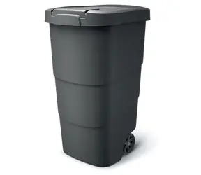 Záhradná nádoba s kolieskami WHEELER 90 l antracit/s recyklovaným čiernym vekom