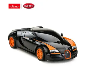 Rastar RC auto Bugatti Grand Sport Vitese čierna / Mierka 1:24 / 19 cm / 27/40 MHz / 6+