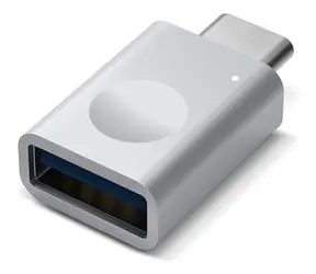 Elago Mini strieborná / Adaptér / USB-C - USB 3.0 / Hliníkové telo / LED indikácia