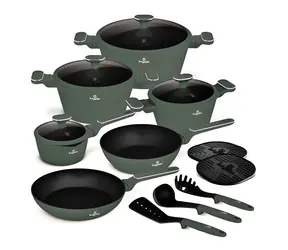 BERLINGERHAUS Matte Green Collection / Sada riadu s titánovým povrchom / 15 ks