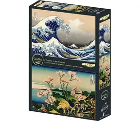 GRAFIKA Puzzle Veľká vlna pri pobreží Kanagawy a Mestská oblasť Shinagawa / 2x500 dielikov