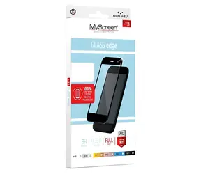 MyScreen DIAMOND GLASS edge LITE Samsung Galaxy A21s čierna / Ochranné sklo / lepenie cez celý displej / 9H