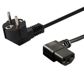 Savio CL-116 čierna / Napájací kábel / IEC C13 / 1,8 m / uhlový konektor