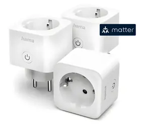 HAMA SMART WiFi zásuvka biela / Matter / 3680W / 3 ks