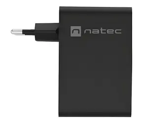 Natec Ribera GaN NUC-2234 čierna / Sieťová nabíjačka / 100W / GaN / 3x USB-C / 1x USB-A / PD 3.0 / QC 3.0