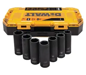 DeWalt DT70905 McLaren F1 Team / Sada nástrčných hlavíc / IMPACT / 1/2" / 7 ks