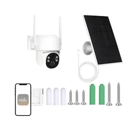 MOES WCM-J10-S / Vonkajšia IP kamera / 4 MPx / Wi-Fi / solárny panel / IR / IP65