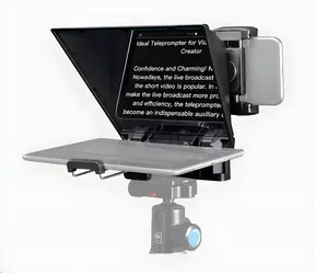 FeelWorld TP2A / Teleprompter / pre smartfóny a DSLR / Bluetooth diaľkové ovládanie / redukčné krúžky objektívu