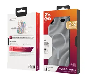 ZAGG Milan Snap Glitter Swirl strieborná / Zadný kryt / Apple iPhone Air / MagSafe / Grafen